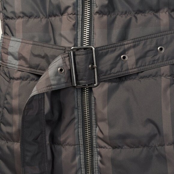Burberry Brit Grey-Check Reversible Belted Goose Down Puffer Jacket - Picture 13 of 16